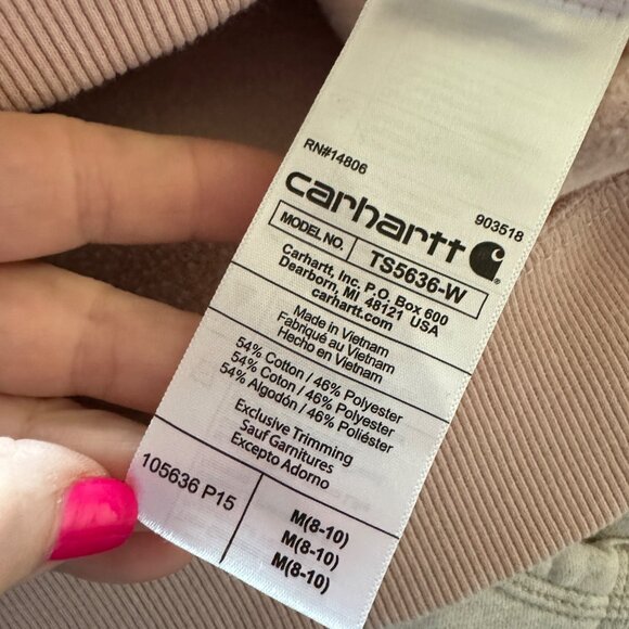 Carhartt Rain Defender Relaxed Fit Logo Hoodie Womens Size M Outdoor Chore Work - Picture 5 of 6